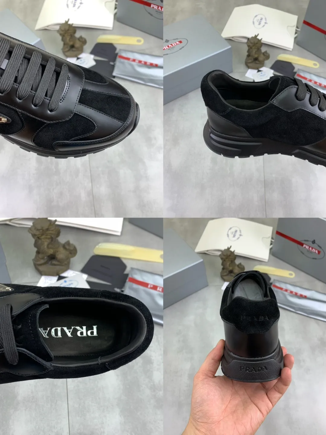 Men's men's shoes💰P580💰【New model】Top quality, new popular models on the official website, which will never go out of style for a century,🆘 The trendy brand (Prada) mainly promotes popular models, avant-garde and versatile fashionable men's shoes, private version molding, cowhide surface splicing 1:1 oil edge processing... fashionable and simple, original imported cowhide interior cowhide feet; the atmosphere and personality are more fashionable, eye-catching and pursuing class. It will subvert old ideas and be a must-have for fashionistas who want to spend time with you! Must keep it! High-end comfort, high-end quality workmanship. Size: 38-44 Various colors available. full package